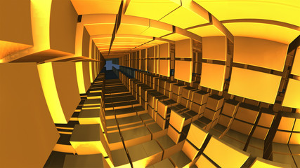 Wygenerowane komputerowo abstrakcyjne tło geometryczne 3D