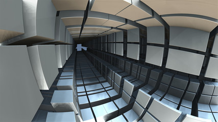 Wygenerowane komputerowo abstrakcyjne tło geometryczne 3D