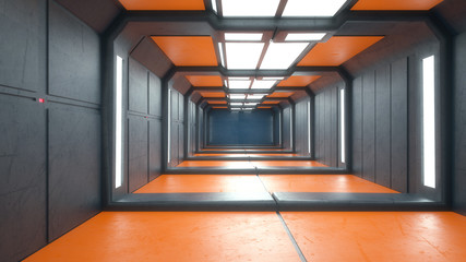 Renderowania 3d. Futurystyczna architektura wnętrz