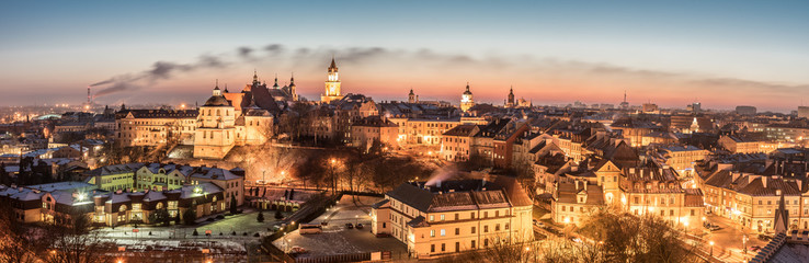 Panorama starego miasta w Lublinie, Polska