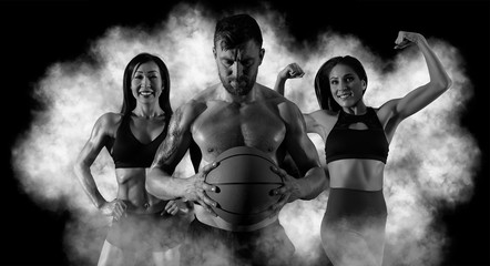 Uliczny koszykarz mężczyzn