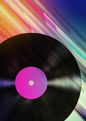 Plakat na płycie winylowej