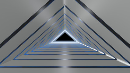 3d rendering wnętrza korytarza z ładnym światłem