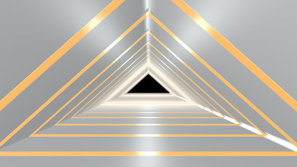 3d rendering wnętrza korytarza z ładnym światłem