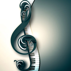 tło klucz wiolinowy