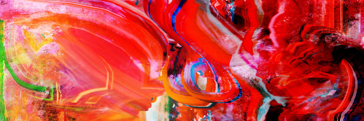 malarstwo uliczne abstrakcyjne szarfy poziome