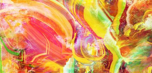 malarstwo uliczne abstrakcyjne szarfy poziome