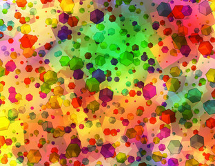 wiele wielokolorowe abstrakcyjne figury geometryczne