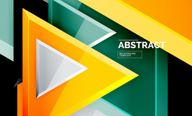 Trójkątny wzór tła low poly, wielokolorowe trójkąty