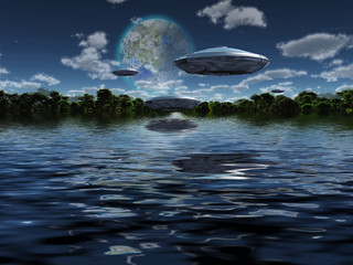 Statki kosmiczne w Water World