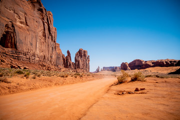 Famous Monument Valley in the desert of Utah - travel photography
