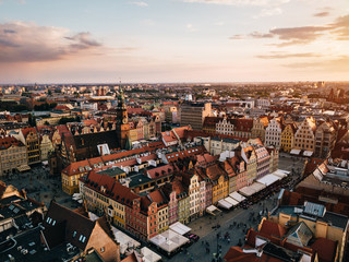 Wrocław Rynek Panorama z powietrza