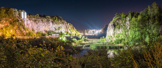 Kielce, Kadzielnia, night Panorama