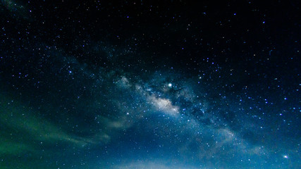 Milky way galaxy with stars and space in the universe background at thailand