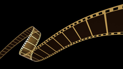 3d film strip on black