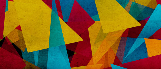 ilustracja trójkątów i kształtów pod kątem, kolorowe abstrakcyjne tło z elementami 