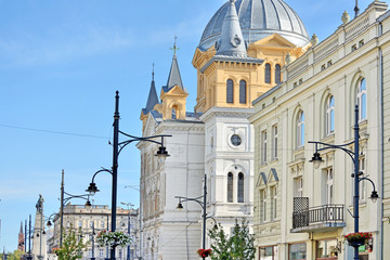 Łódź, Polska- widok na Plac Wolności. 