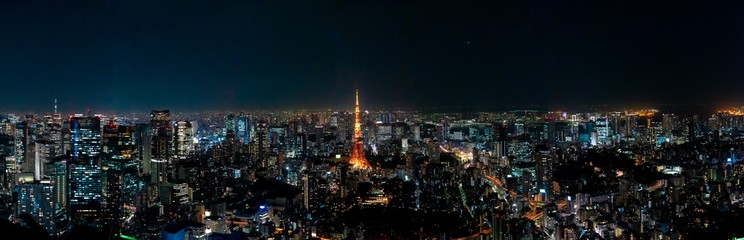 Najpiękniejsza wieża widokowa Tokio w Tokio, Japonia.