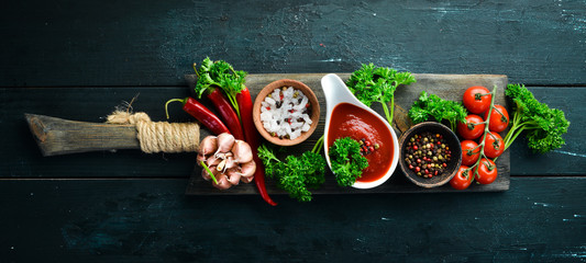 VINTAGE DESKA Z SOSAMI I WARZYWAMI