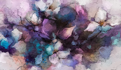 RĘCZNIE MALOWANE KWIATY FARBA OLEJNA