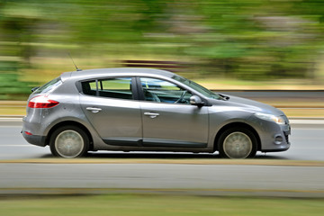 A car on the street. 