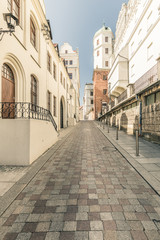 Szczecin. Historical architecture and street