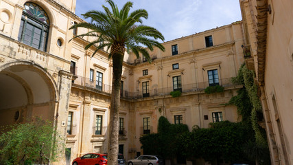 Noto, Sycylia, Włochy, schody, katedra, 