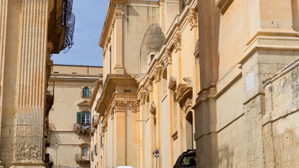 Noto, Sycylia, Włochy, schody, katedra, 