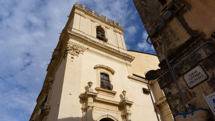 Noto, Sycylia, Włochy, schody, katedra, 