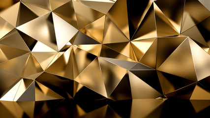 Abstract triangle crystal background. 3d illustration, 3d rendering.