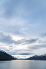 Blue Sky and lake in New Zealand