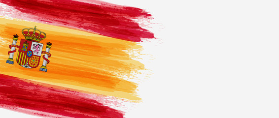 Streszczenie grunge szczotkowane flaga Hiszpanii