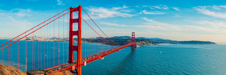 Panorama mostu Golden Gate, San Fransisco Kalifornia