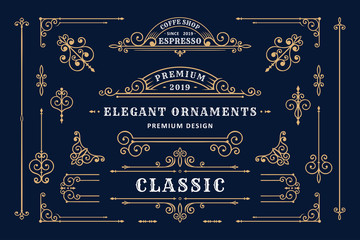 Klasyczna ornament rama, rocznik rabatowa ilustracja