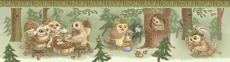 sowa zwierzę ptak na białym tle 