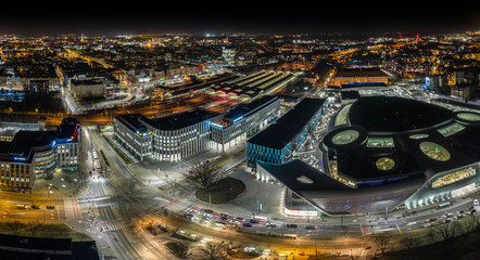 Wrocławia, Wrocław nocą strzał z drona