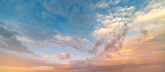 Beautiful sunset sky. Nature sky backgrounds. 