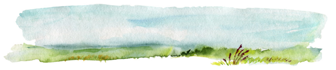 ręcznie malowana ilustracja panorama Panel Szklany