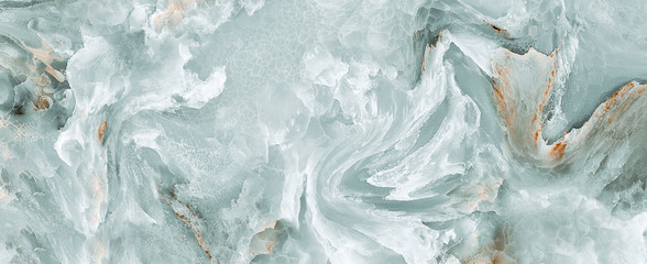 Polerowany marmur onyksowy z wysokiej rozdzielczości marmurem emperador w kolorze aqua.