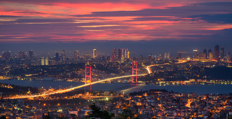 Bosphorus bridge in Istanbul, Turkey