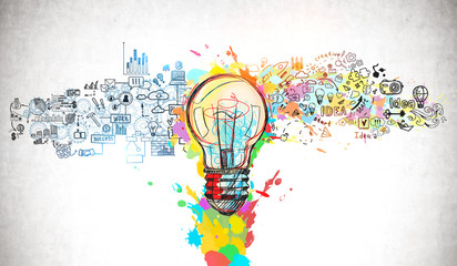 Bright idea and creative thinking