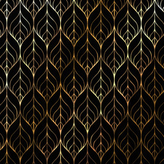 Wzór Artdeco. Listki.