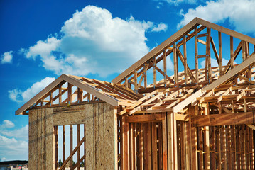 new home construction of a house