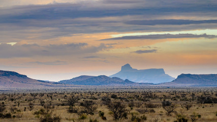 Cathedral Mountain in the Texas desert