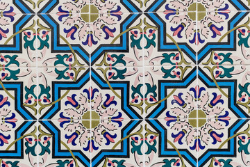 niebiesko różowa mozaika Panel Szklany do łazienki