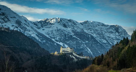  Erlebnisburg Hohenwerfen castle in alps austria
