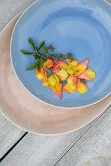 Flower in a plate