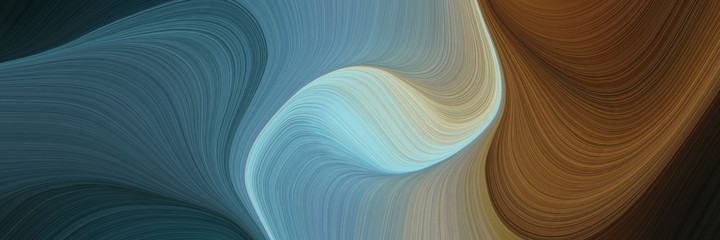 nowoczesna grafika orientacji poziomej z falami. ilustracja współczesnych fal w kolorze ciemnoszarym, pastelowym niebieskim i szarym