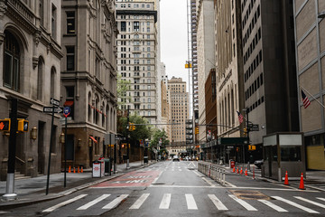 New York City streets. Manhattan streets. New York buildings and architectures. Close up view. Rentals in New York city. Rainy day in Manhattan. 