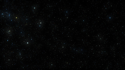 Night sky with stars sparkling on black background